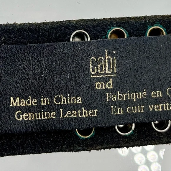 CAbi Studded Black Leather Belt - Picture 6 of 8